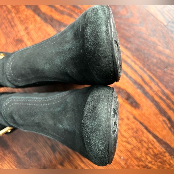 Tory Burch  Black Suede Booties - sz 7.5 - Picture 10 of 14